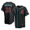 Arizona Diamondbacks #28 Nolan Arenado Player Black AmberGomez Fashion Home Game Stitched Jerseys