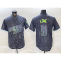 Tampa Bay Rays #8 Brandon Lowe Charcoal AmberGomez 2024 City Connect Player Number Limited Cool Base Jersey 2