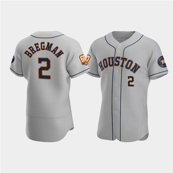 Houston Astros #2 Jose Altuve Gray AmberGomez 60th Anniversary Flex Base Stitched Jersey