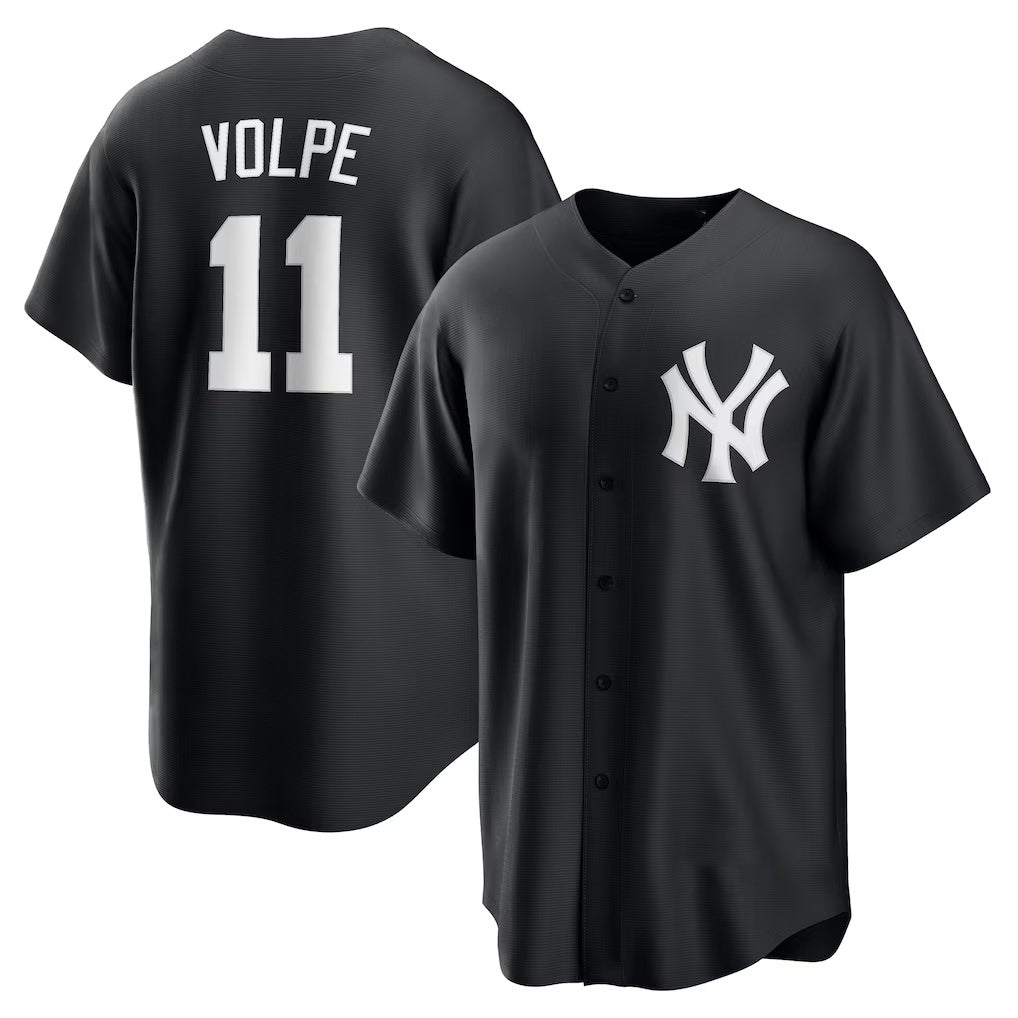 New York Yankees #11 Anthony Volpe Black AmberGomez Fashion Replica Player Jersey