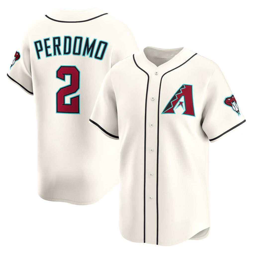 Arizona Diamondbacks #2 Geraldo Perdomo Cream AmberGomez Home Limited Player Jersey