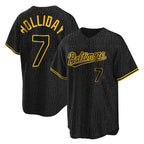 Baltimore Orioles #7 Jackson Holliday Player Black AmberGomez Snake Skin City Home Game Stitched Jerseys