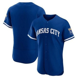 Kansas City Royals Blank Blue AmberGomez Flex Base Stitched Jersey
