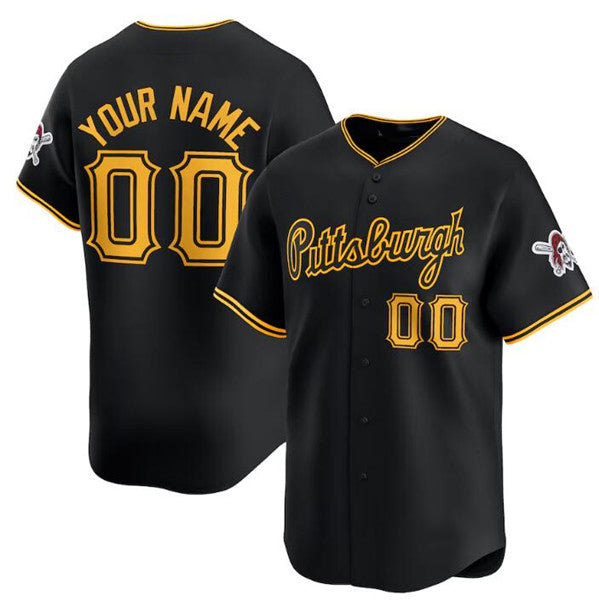 Custom Pittsburgh Pirates Active Player Black AmberGomez Alternate Limited Stitched Jersey