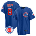 Chicago Cubs #8 Ian Happ Player Royal AmberGomez 150th Anniversary Home Game Stitched Jerseys
