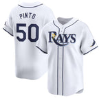 Tampa Bay Rays #50 Rene Pinto White AmberGomez Home Limited Stitched Jersey