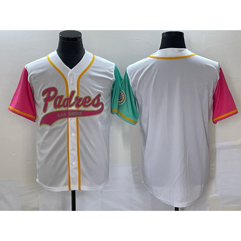 San Diego Padres Blank White AmberGomez NEW 2023 City Connect Cool Base Stitched Jersey
