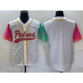 San Diego Padres Blank White AmberGomez NEW 2023 City Connect Cool Base Stitched Jersey
