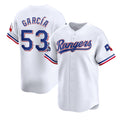 Texas Rangers #53 Adolis Garc¨ªa White AmberGomez 2023 World Series Champions Stitched Jersey