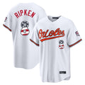 Baltimore Orioles #8 Cal Ripken Player White AmberGomez USA 250 Fourth of July Home Game Stitched Jerseys