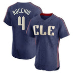 Cleveland Guardians #4 Brayan Rocchio Player Navy AmberGomez City Connect Limited Elite Home Stitched Jerseys