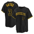 Cincinnati Reds #3 Ke'Bryan Hayes Player Black AmberGomez Snake Skin City Home Stitched Jerseys