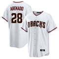 Arizona Diamondbacks #28 Nolan Arenado Player White AmberGomez Home Game Stitched Jerseys