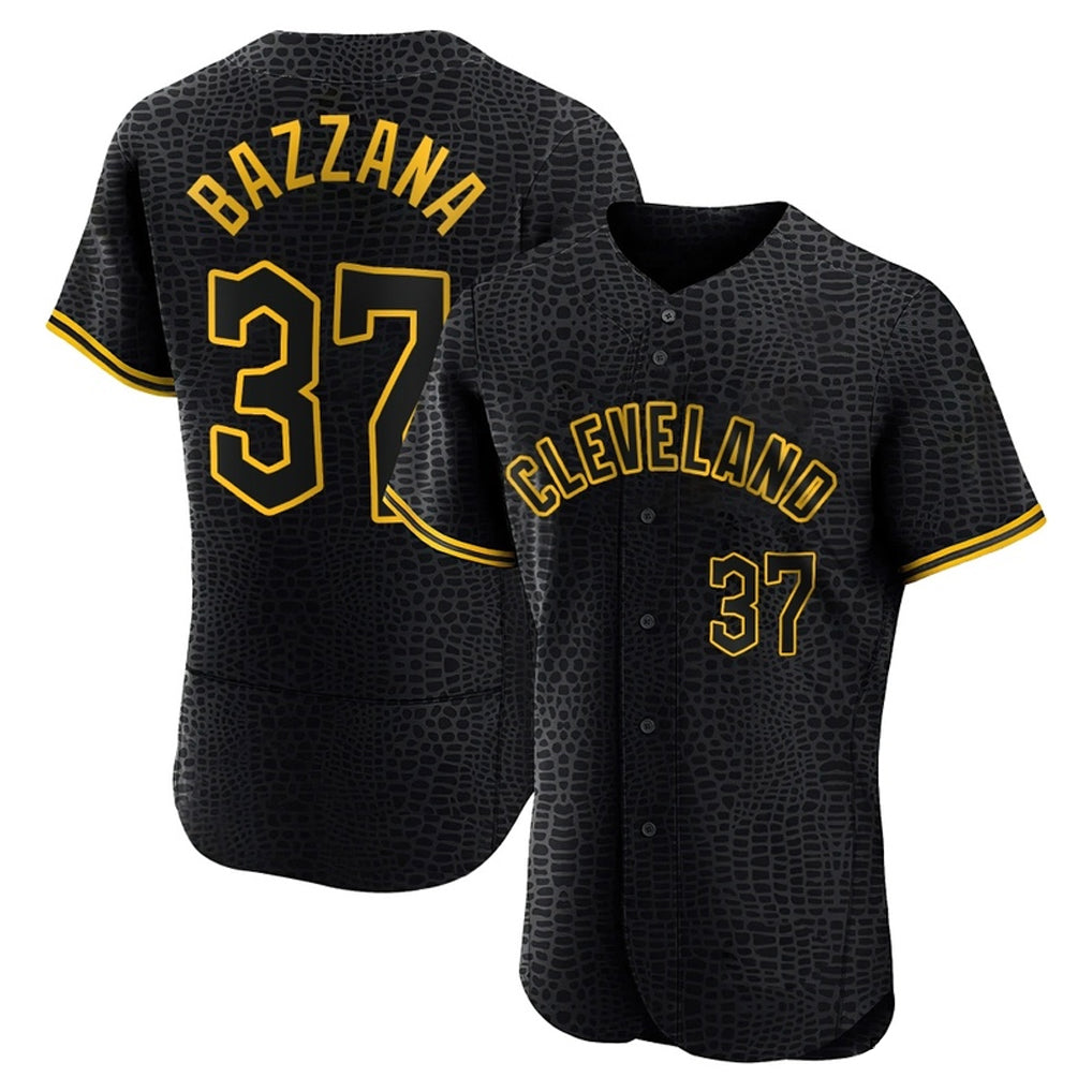 Cleveland Guardians #37 Travis Bazzana Player Black AmberGomez Snake Skin City Limited Elite Home Stitched Jerseys