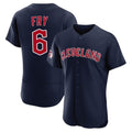 Cleveland Guardians #6 David Fry Player Navy AmberGomez Limited Elite Home Stitched Jerseys