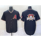 Arizona Diamondbacks Black AmberGomez Team Big Logo Cool Base Stitched Jersey