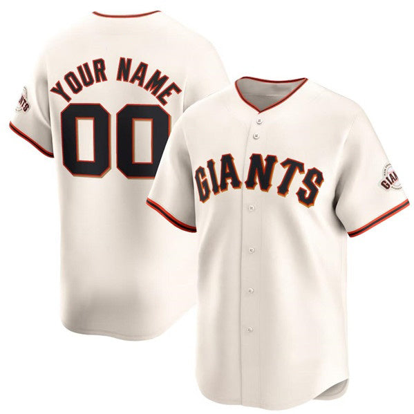 Custom San Francisco Giants Active Player Cream AmberGomez Home Limited Stitched Jersey