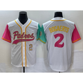 San Diego Padres #2 Xander Bogaerts White AmberGomez Number NEW 2023 City Connect Cool Base Stitched Jersey