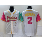 San Diego Padres #2 Xander Bogaerts White AmberGomez Number NEW 2023 City Connect Cool Base Stitched Jersey