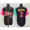 San Diego Padres #2 Xander Bogaerts Black AmberGomez NEW 2023 City Connect Cool Base Stitched Jersey
