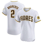 San Diego Padres #2 Xander Bogaerts White AmberGomez Home Elite Jersey