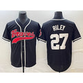 Atlanta Braves #27 Austin Riley Black AmberGomez Cool Base Stitched Jersey