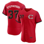 Cincinnati Reds #37 Tyler Stephenson Player Red AmberGomez 2026 City Connect Limited Elite Home Stitched Jerseys