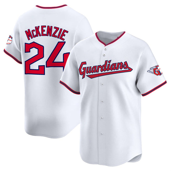 Cleveland Guardians #24 Triston McKenzie White AmberGomez Home Limited Stitched Jersey
