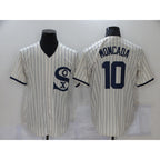 Chicago White Sox #10 Yoan Moncada 2021 Cream AmberGomez Field of Dreams Name Cool Base Stitched Jersey
