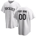 Custom Colorado Rockies White AmberGomez Home Replica Jersey