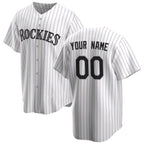 Custom Colorado Rockies White AmberGomez Home Replica Jersey
