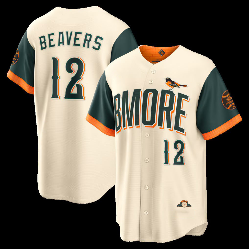 Baltimore Orioles #12 Dylan Beavers Natural AmberGomez 2026 City Connect Stadium Jersey
