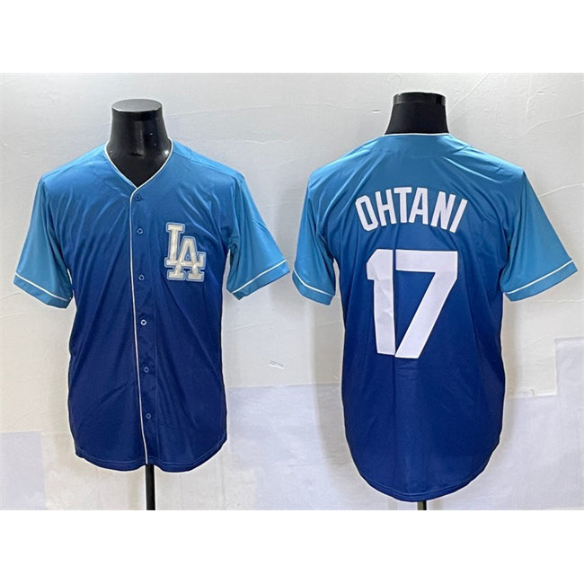 Los Angeles Dodgers #17 Shohei Ohtani Blue AmberGomez Stitched Jersey