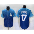 Los Angeles Dodgers #17 Shohei Ohtani Blue AmberGomez Stitched Jersey