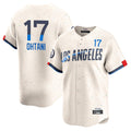 Los Angeles Dodgers #17 Shohei Ohtani Player Cream AmberGomez City Connect Limited Home Stitched Jerseys