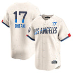 Los Angeles Dodgers #17 Shohei Ohtani Player Cream AmberGomez City Connect Limited Home Stitched Jerseys