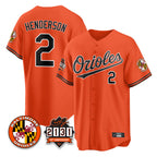 Baltimore Orioles #2 Gunnar Henderson Player Orange AmberGomez 30th Anniversary of 2131 Home Game Stitched Jerseys