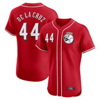 Cincinnati Reds #44 Elly De La Cruz Player Red AmberGomez Limited Elite Home Game Stitched Jerseys