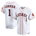 Houston Astros #1 Carlos Correa White AmberGomez Home Limited Player Jersey