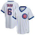 Chicago Cubs #6 Matt Shaw Player White AmberGomez T-shirt Cooperstown Collection Limited Stitched Jerseys