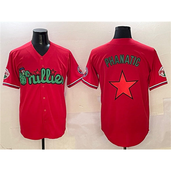 Philadelphia Phillies Red AmberGomez Phanatic Limited Stitched Jersey