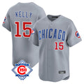 Chicago Cubs #15 Carson Kelly Player Gray AmberGomez Road 150th Anniversary Limited Home Stitched Jerseys