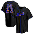 New York Mets #23 Javier Baez Black AmberGomez Replica Jersey