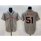 San Francisco Giants #51 Jung Hoo Lee Gray AmberGomez Cool Base Stitched Jersey 2