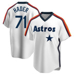 Houston Astros #71 Josh Hader Player White Cooperstown Collection AmberGomez T-shirt Stitched Jerseys