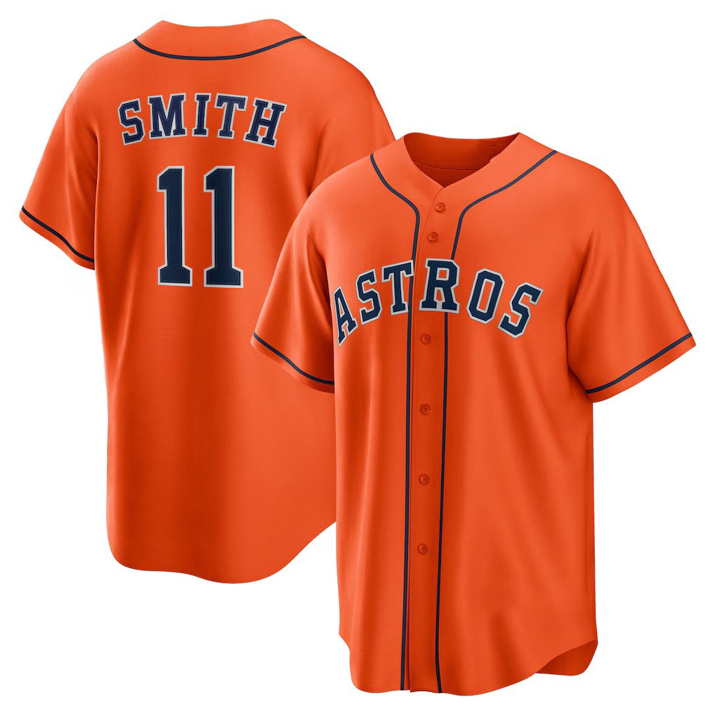 Houston Astros #11 Cam Smith Orange AmberGomez Alternate Replica Jersey
