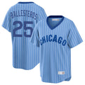 Chicago Cubs #25 Moises Ballesteros Player Blue AmberGomez T-shirt Cooperstown Collection Limited Stitched Jerseys