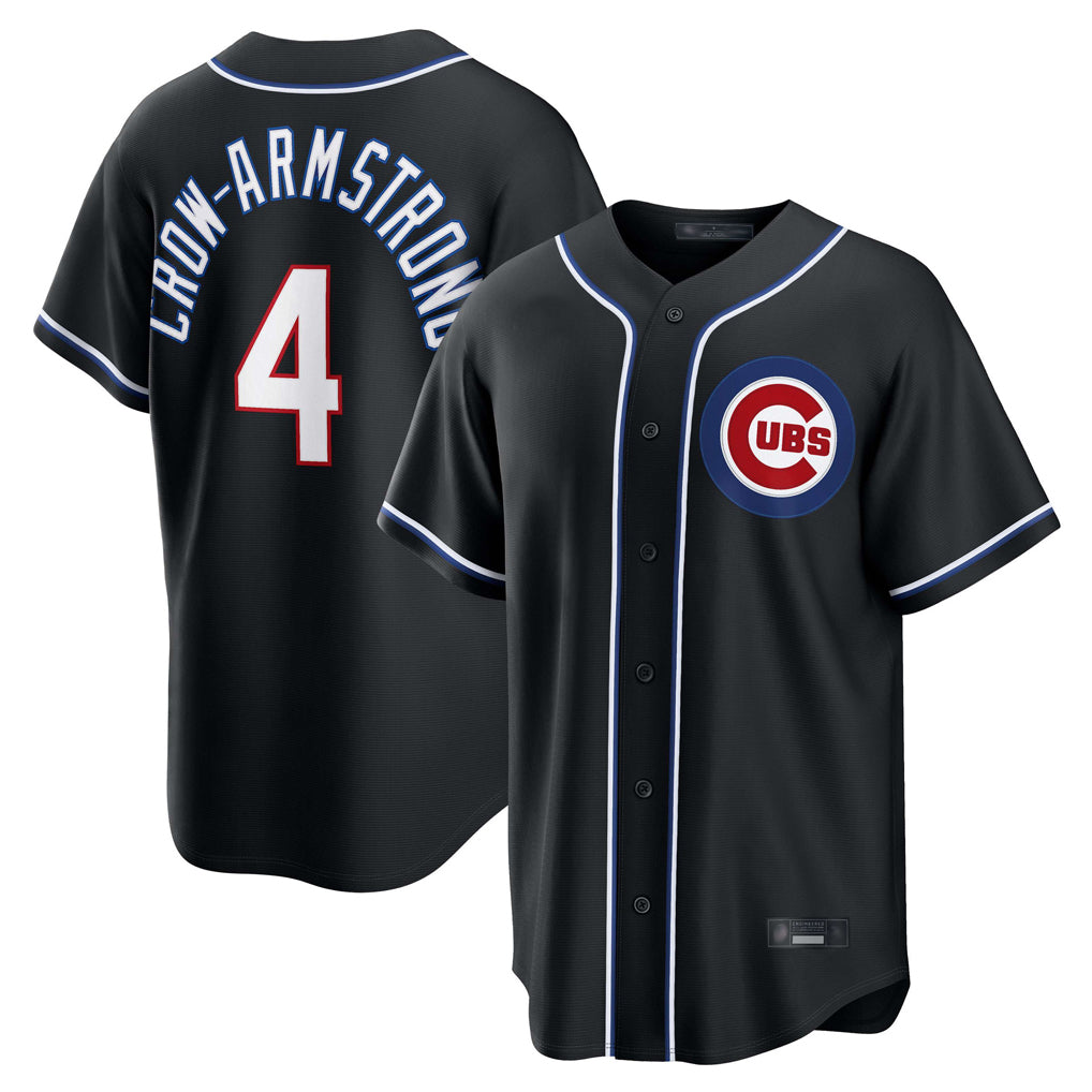 Chicago Cubs #4 Pete Crow-Armstrong Player Black AmberGomez Fashion Out Game Stitched Jerseys