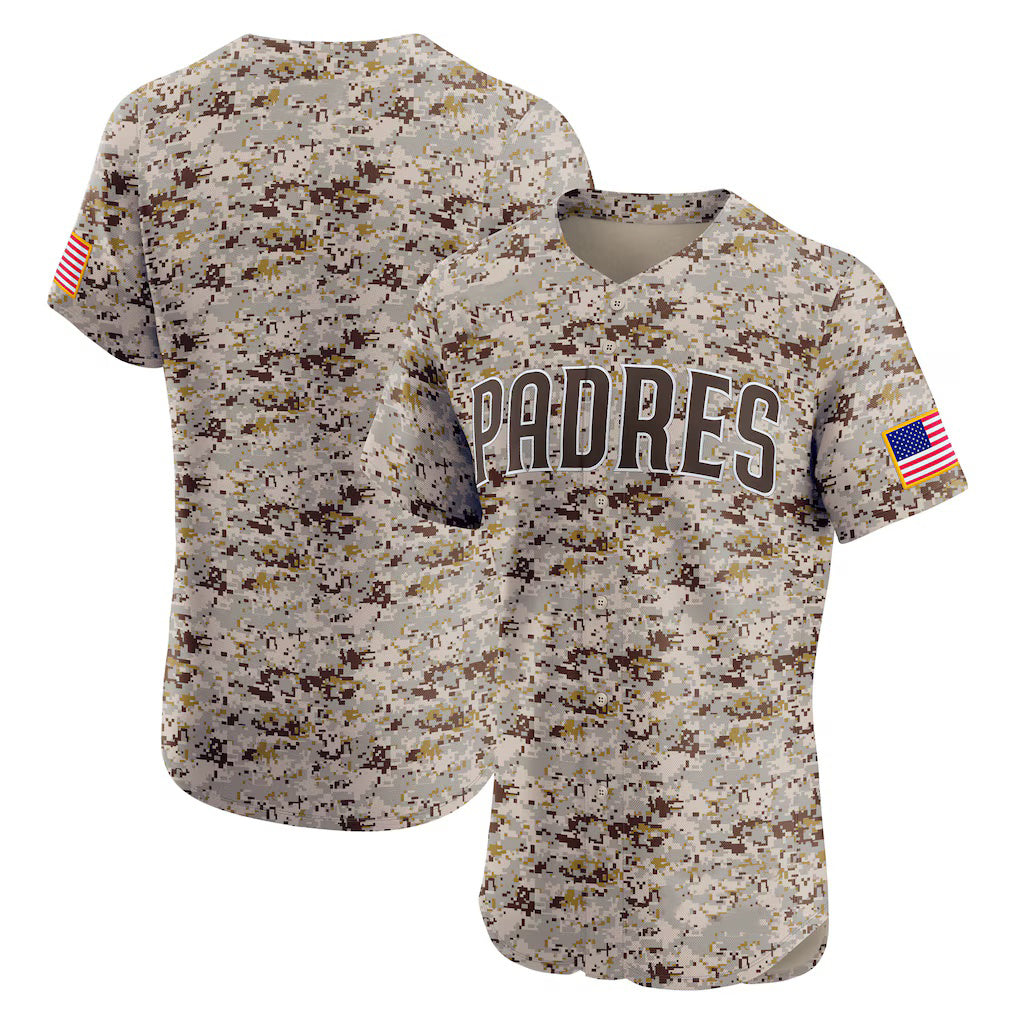 San Diego Padres Camo AmberGomez Alternate Vapor Premier Elite Patch Jersey