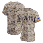 San Diego Padres Camo AmberGomez Alternate Vapor Premier Elite Patch Jersey